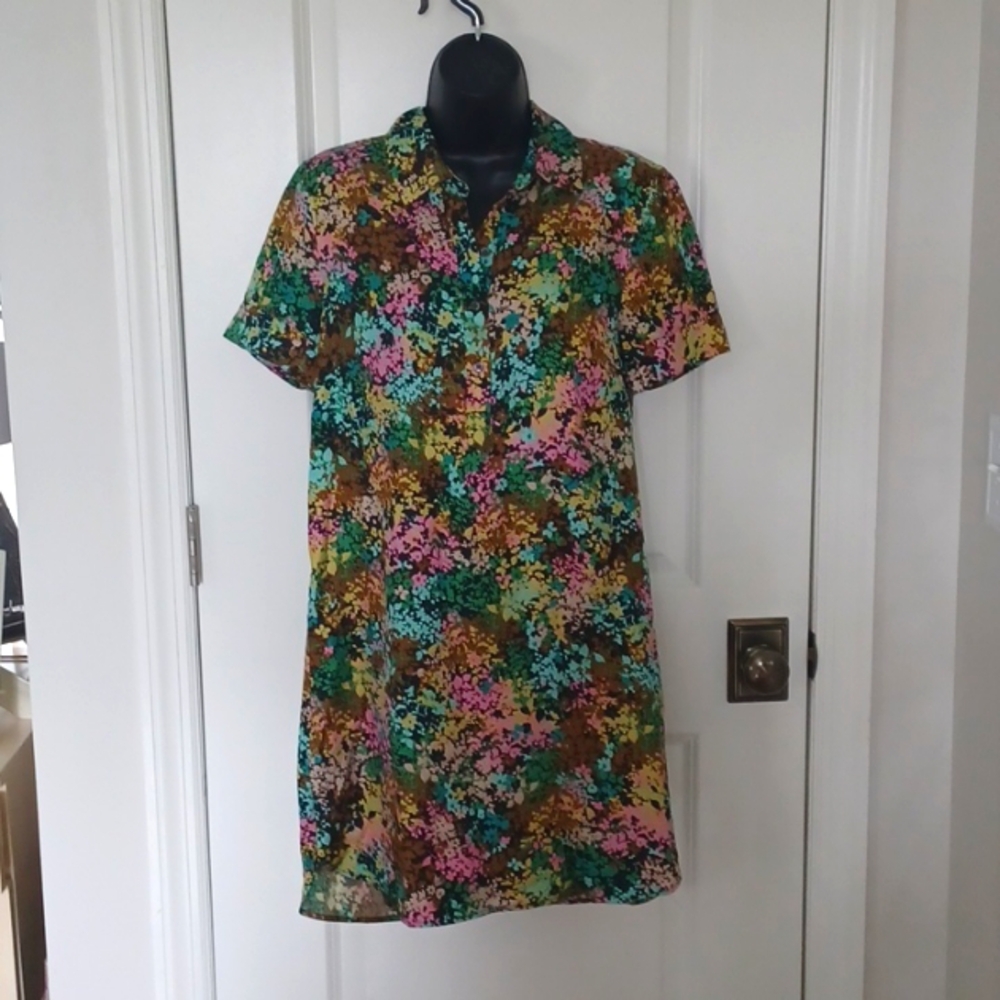 J.Crew Tecnicolot Floral Silk Dress, 4